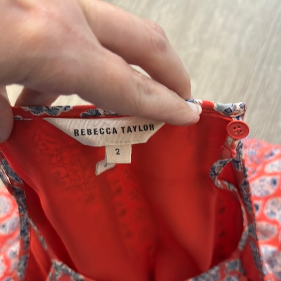 Rebecca Taylor Women's Sz 2 Amanda Cami‎ Silk Sleeveless Floral Summer Dress - Picture 10 of 11